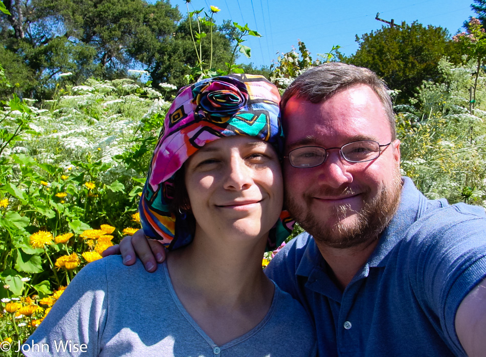 Caroline Wise and John Wise at Descanso Gardens in La Cañada Flintridge, California