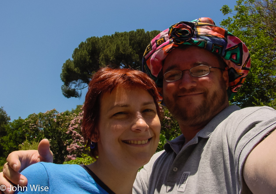 Caroline Wise and John Wise at the The Huntington Library, Art Collection, and Botanical Gardens in San Marino, California