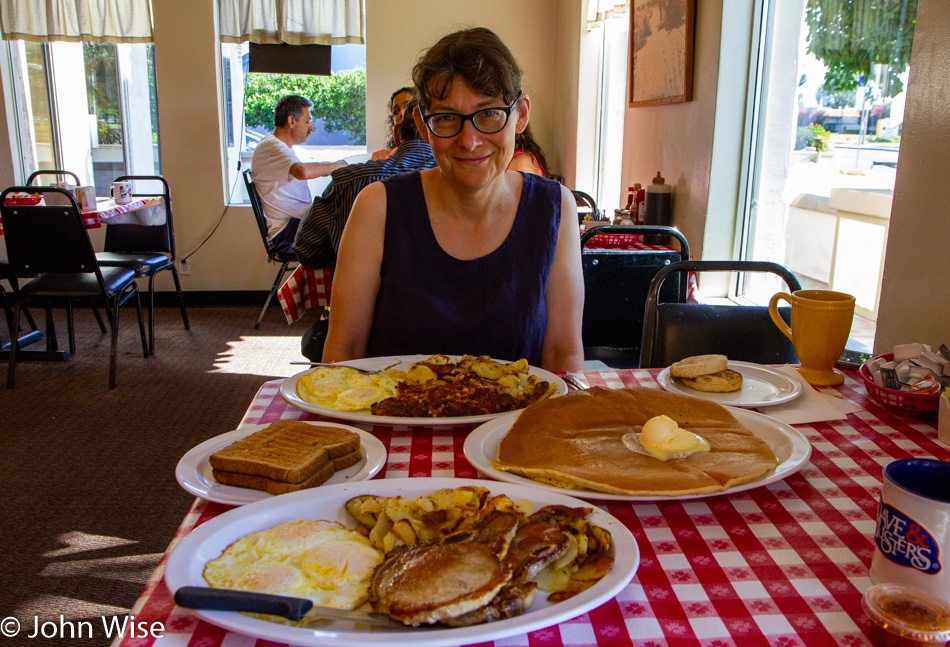 Caroline Wise at Guasti Cafe in Chino, California