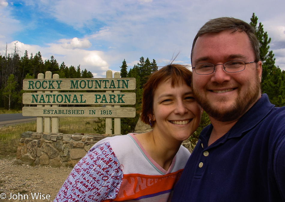 Caroline Wise and John Wise at Rocky Mountain National Park in Colorado