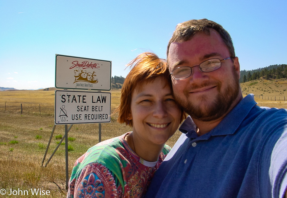 Caroline Wise and John Wise entering South Dakota