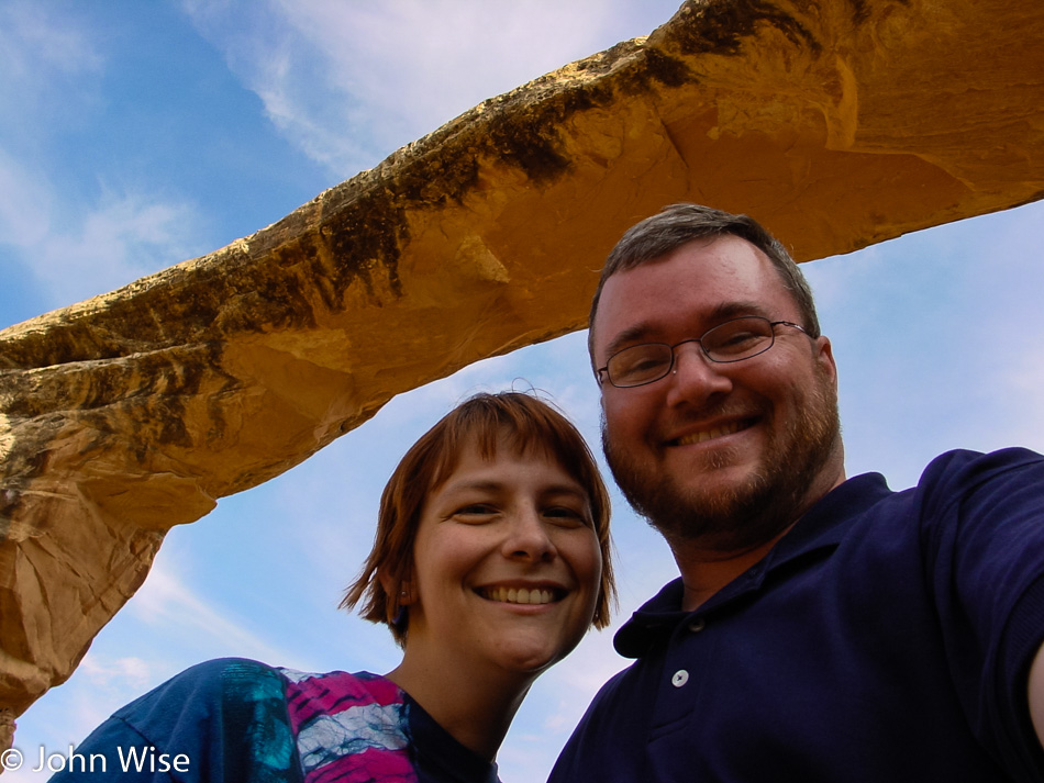 Caroline Wise and John Wise at Natural Bridges National Monument in Utah