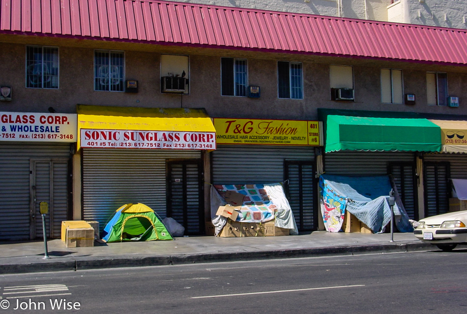 Skid Row in Los Angeles, California