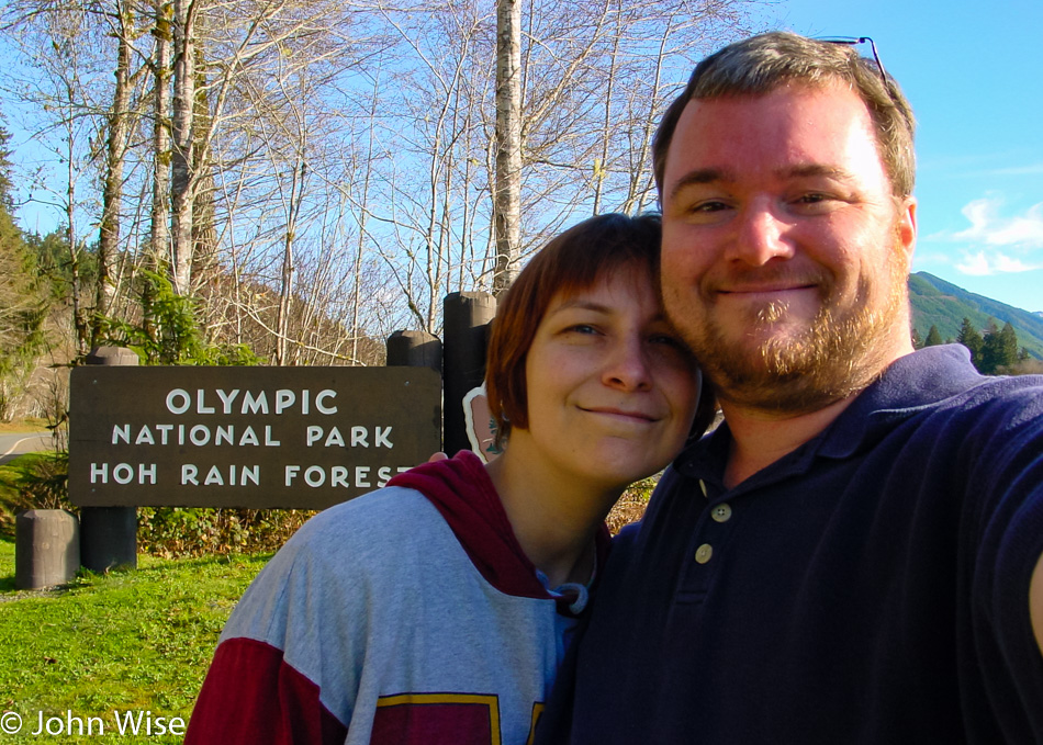 Caroline Wise and John Wise in Olympic National Park Washington