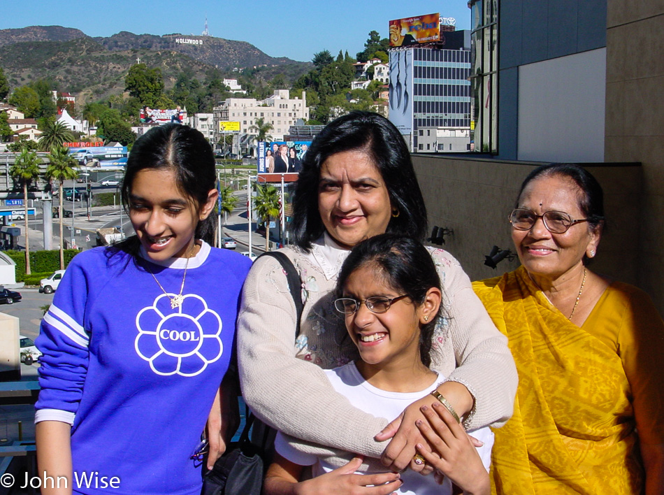 Sonal Patel and her family in Hollywood, California