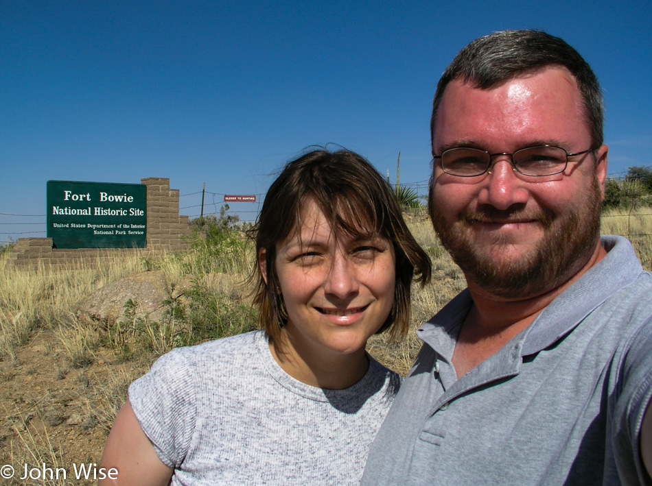 Caroline Wise and John Wise at Fort Bowie National Historic Site in Bowie, Arizona