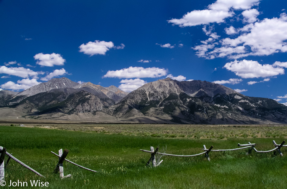 Borah Peak on the left off Interstate 93 in Idaho