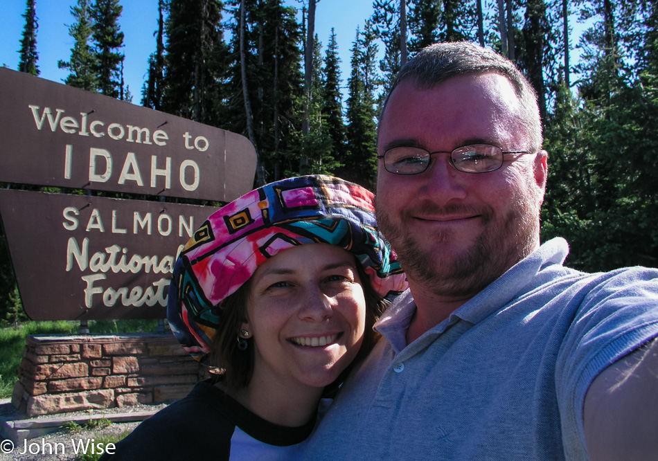 Caroline Wise and John Wise on the Idaho and Montana State Line
