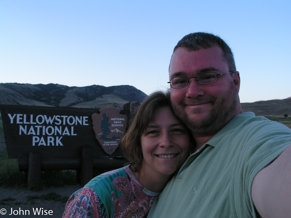 Caroline Wise and John Wise at Yellowstone National Park in Wyoming