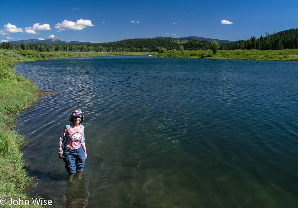 Caroline Wise at the Oxbow Bend in the Grand Teton National Park in Wyoming