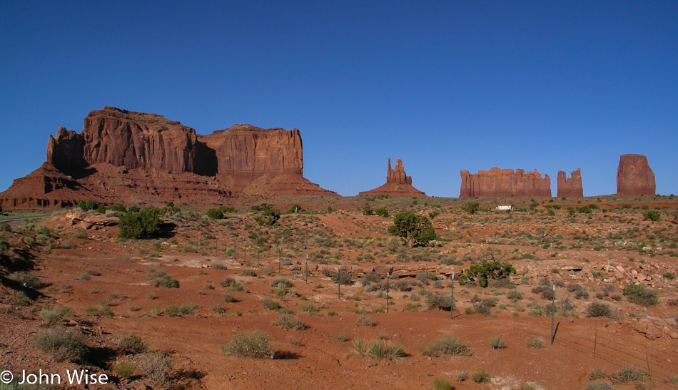 Monument Valley in Utah on the Arizona border