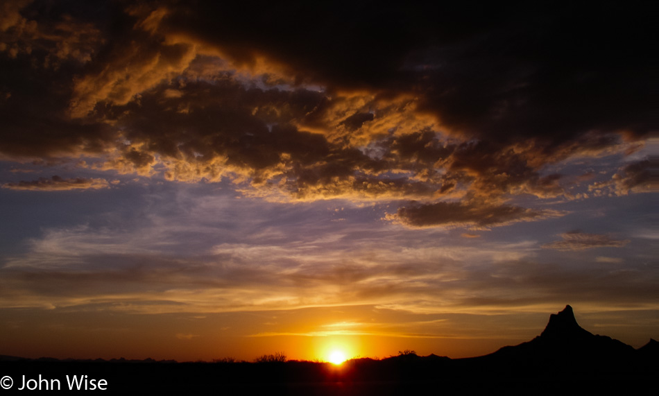 Sunset near Picacho Peak in Arizona