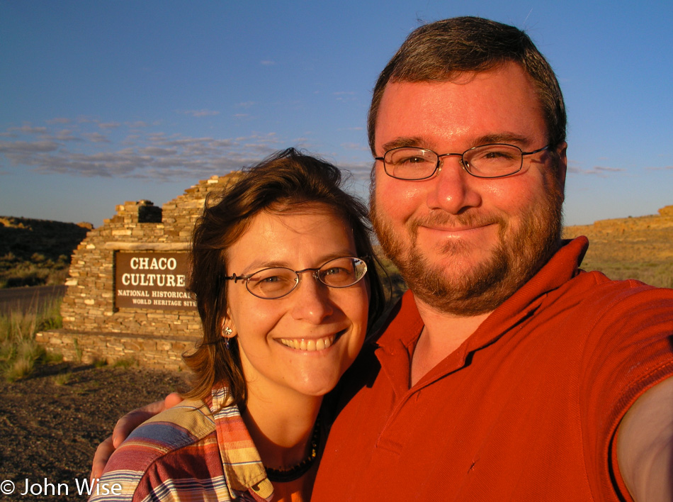 Caroline Wise and John Wise at Chaco Culture National Historic Park in New Mexico