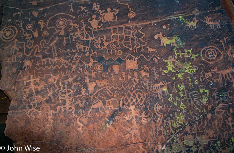 A petroglyph panel near Sedona, Arizona