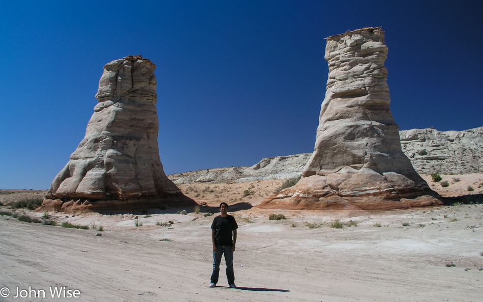 Jay Patel standing amongst the Elephant Feet on the Navajo Reservation in Arizona