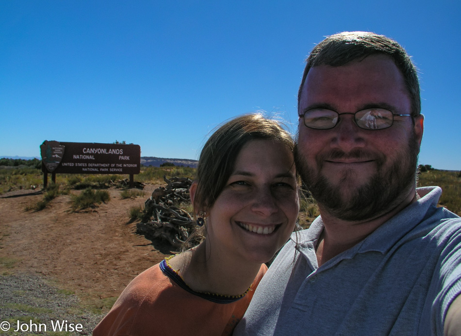 Caroline Wise and John Wise at Canyonlands National Park near Moab, Utah