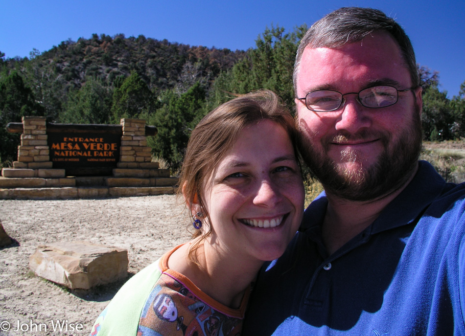 Caroline Wise and John Wise at Mesa Verde National Park in Colorado