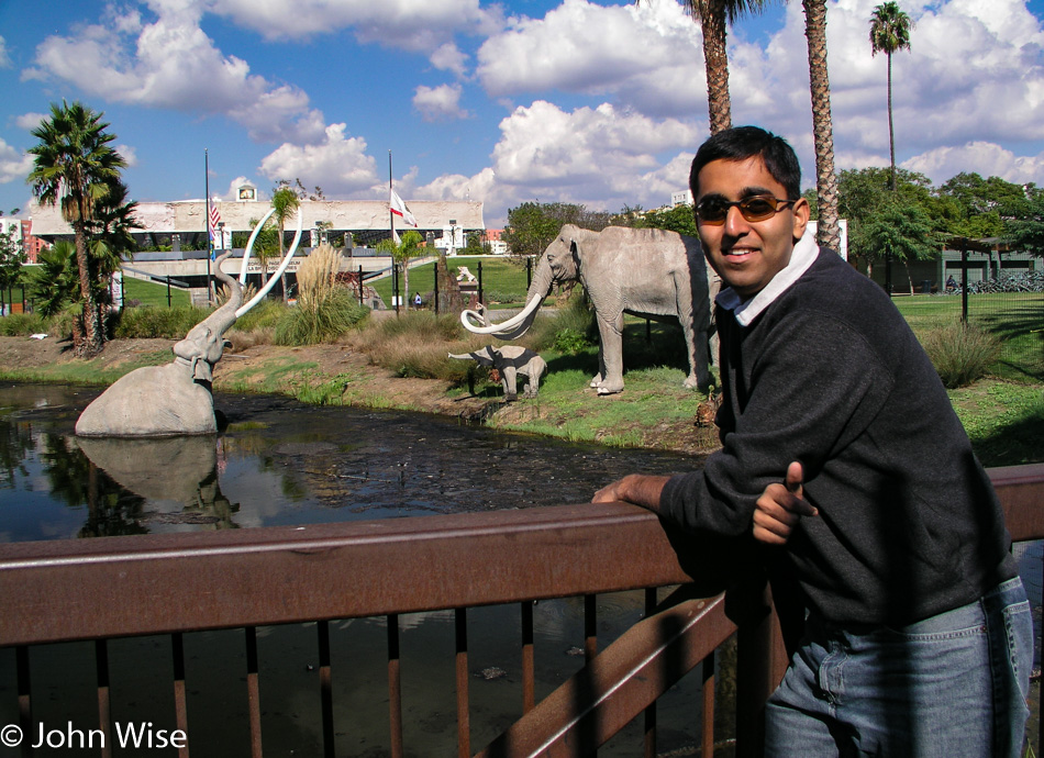 Jay Patel at La Brea Tar Pits in Los Angeles, California