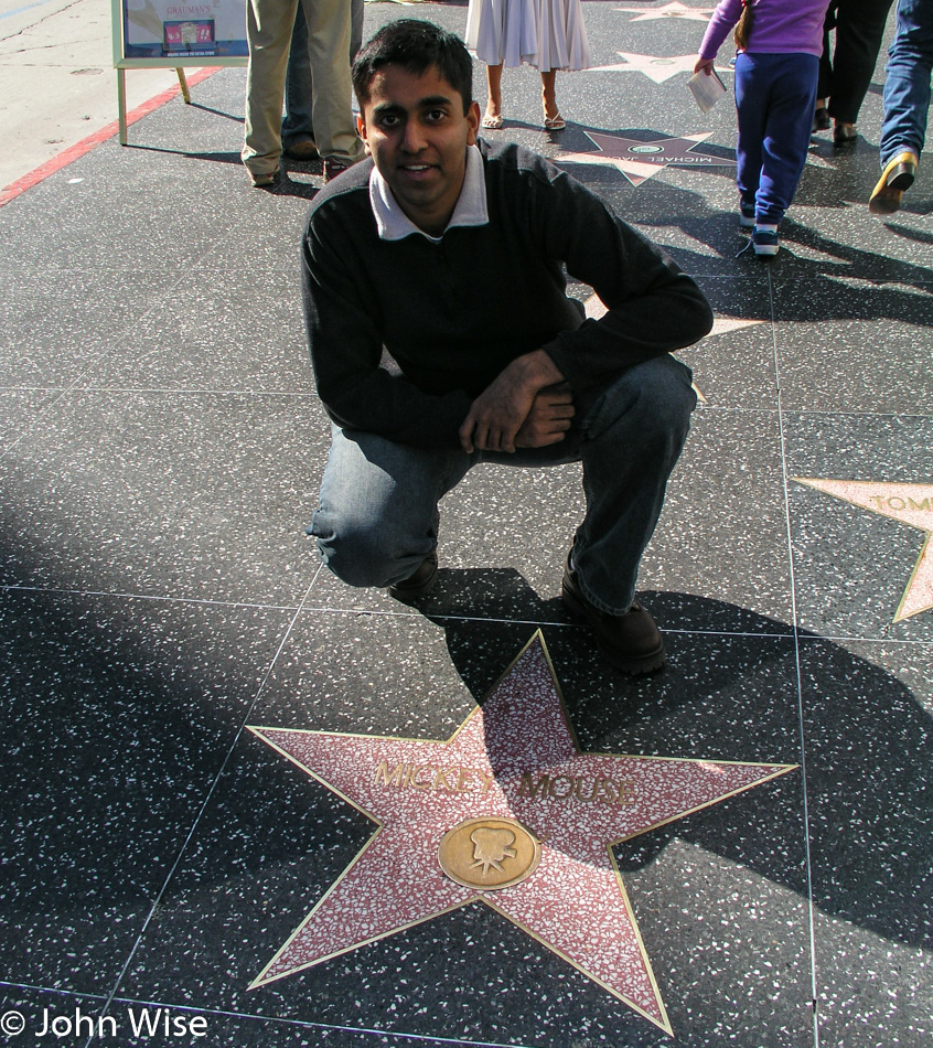 Jay Patel on Hollywood Blvd Walk of Fame in Los Angeles, California