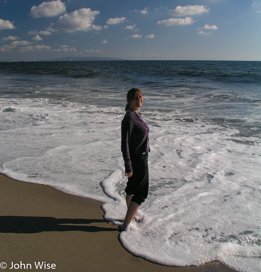 Caroline Wise at Santa Monica Beach in Southern California