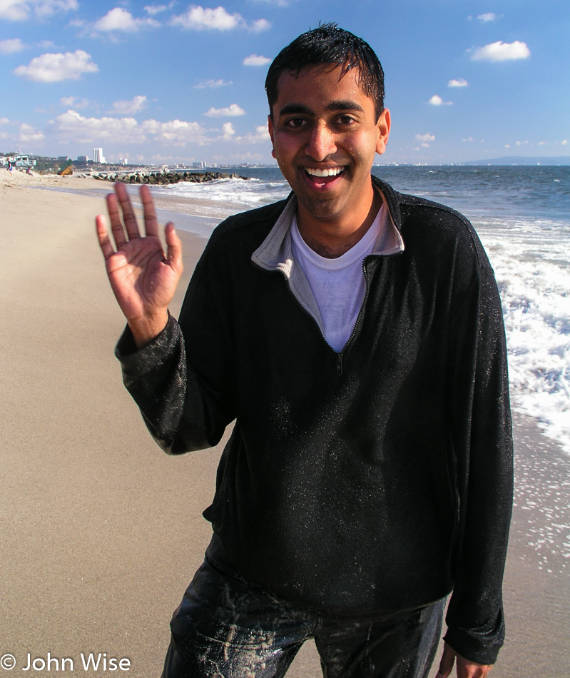 Jay Patel at Santa Monica Beach in Southern California