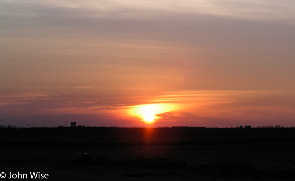 Sunrise in central California