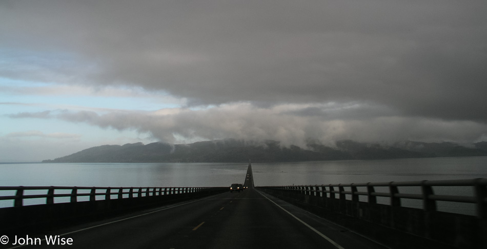 Crossing into Washington from Oregon over the Columbia River in Astoria