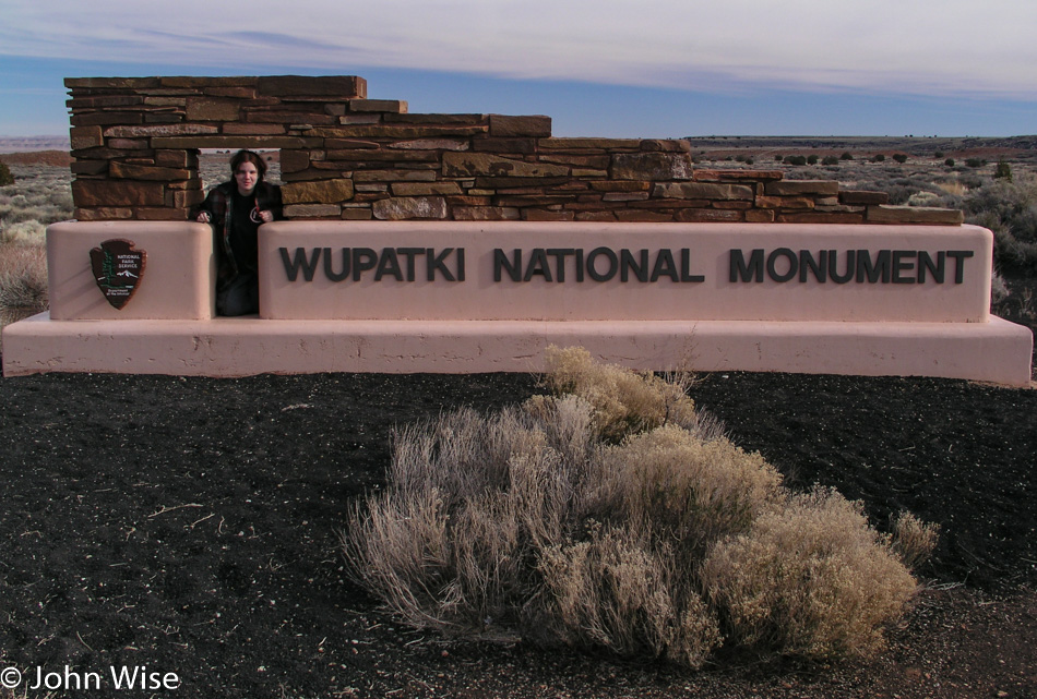 Jessica Wise at Wupatki National Monument in Northern Arizona