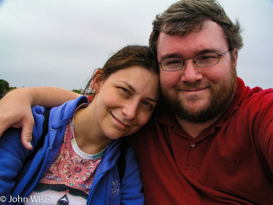 Caroline Wise and John Wise on Anacapa Island part of the Channel Islands National Park in California