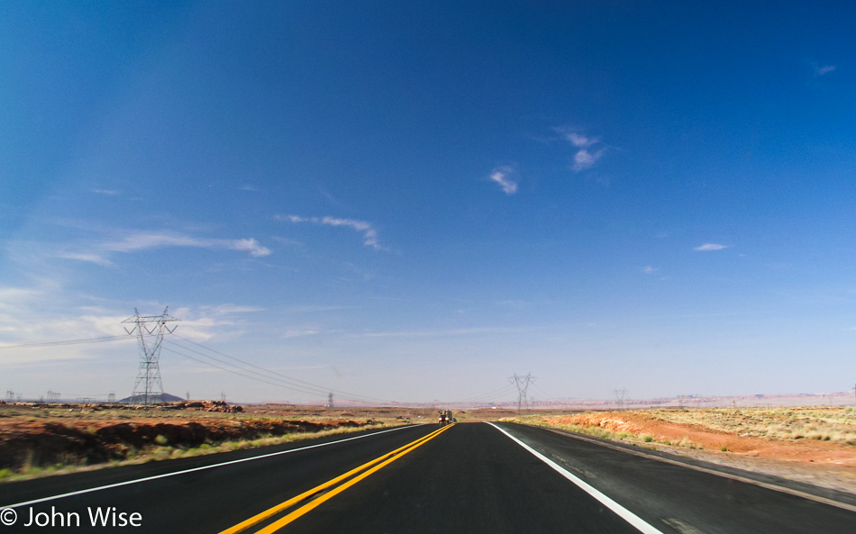 Arizona State Road 89 traveling north into the Painted Desert on the Navajo Reservation