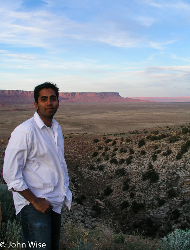 Jay standing on top of Vermillion Cliffs near the Grand Canyon in Arizona