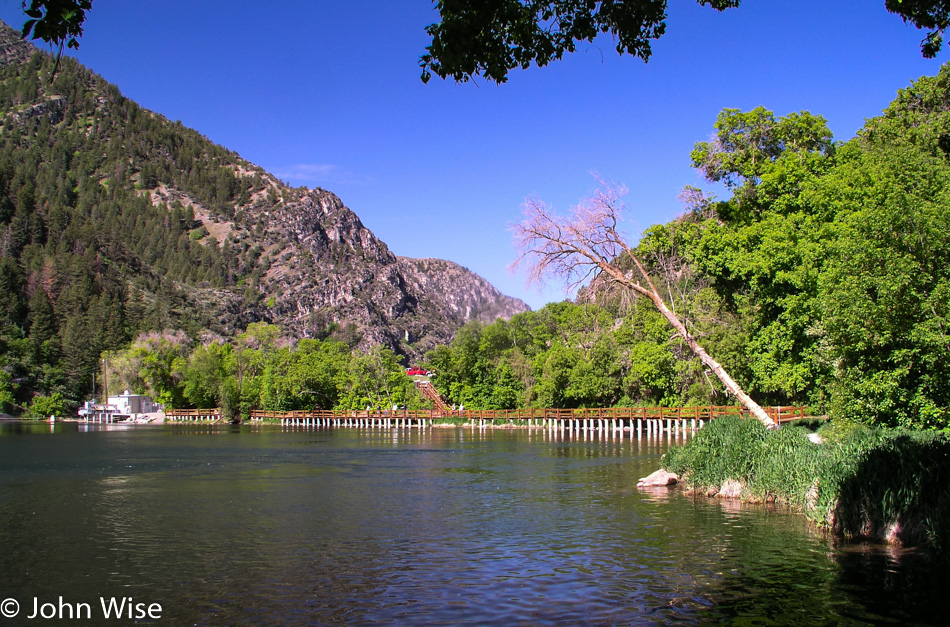 The Upper Dam in Logan Canyon on the Logan Canyon Scenic Byway in Utah