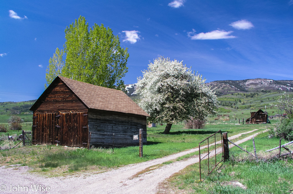 In Idaho near the Utah border between Garden City, Utah and Paris, Idaho