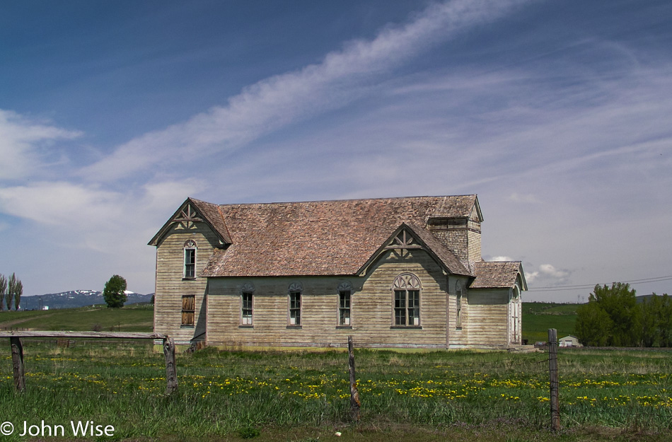 The Ovid Schoolhouse on our way out of Idaho into Wyoming.