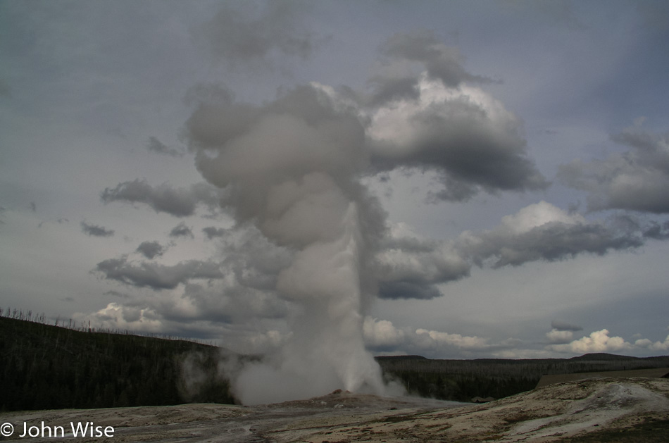 Old Faithful Geyser at Yellowstone National Park