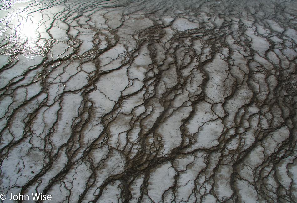 Close-up of geyser bed at Yellowstone National Park