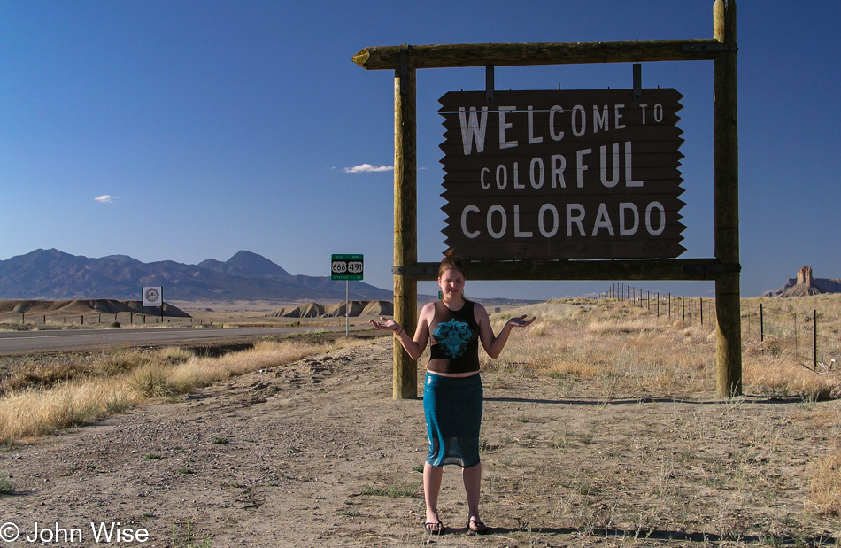 Jessica Wise and Colorado State Sign