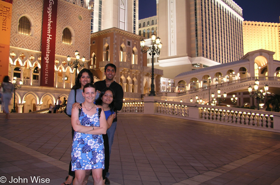 Caroline, Rinku, Raenu, and Jay in Las Vegas, Nevada