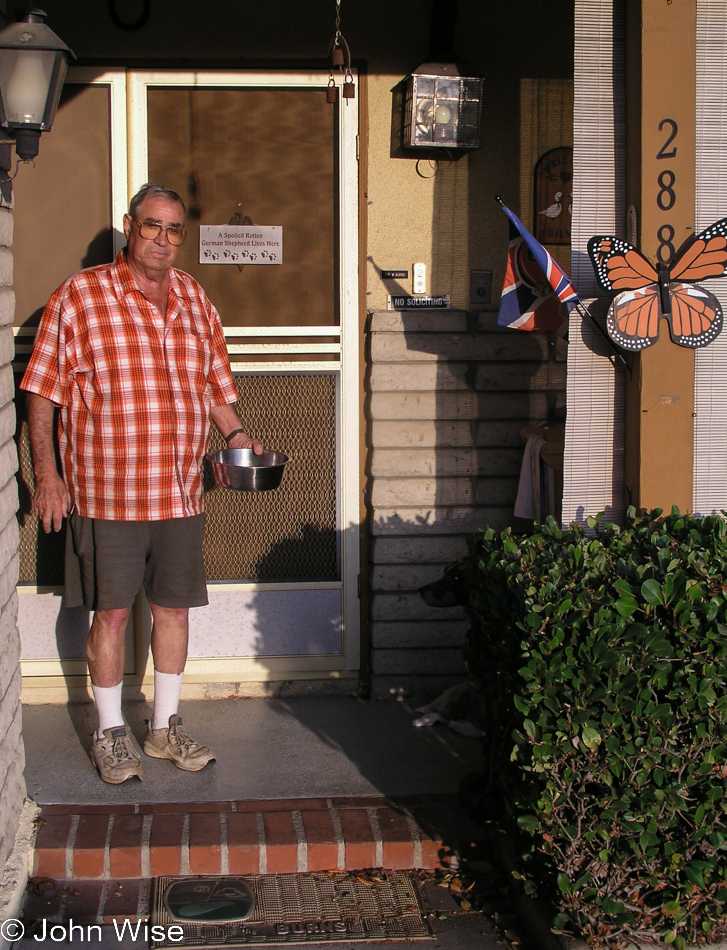 Woody Burns at home in Goleta, California