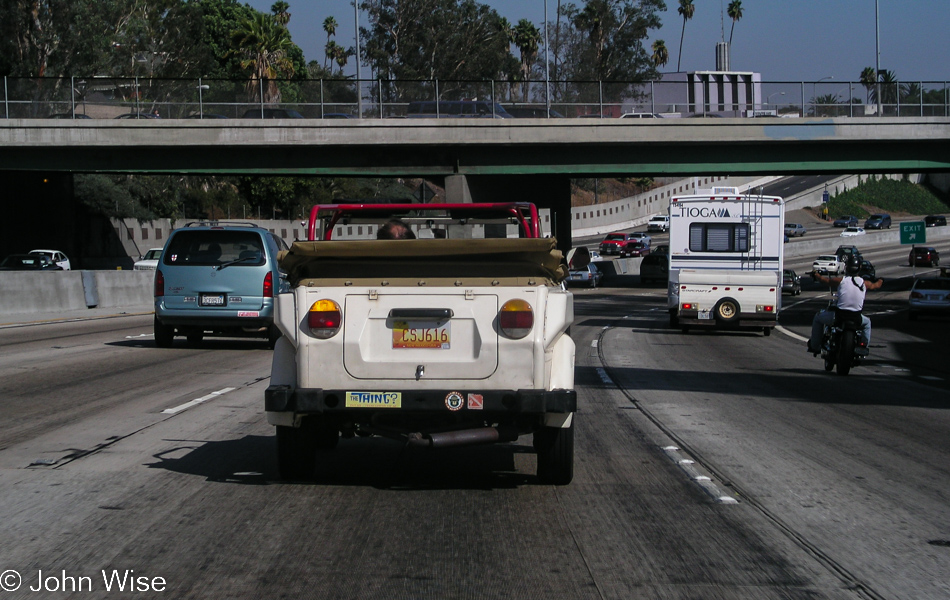 Following a Thing on the freeway in Los Angeles, California
