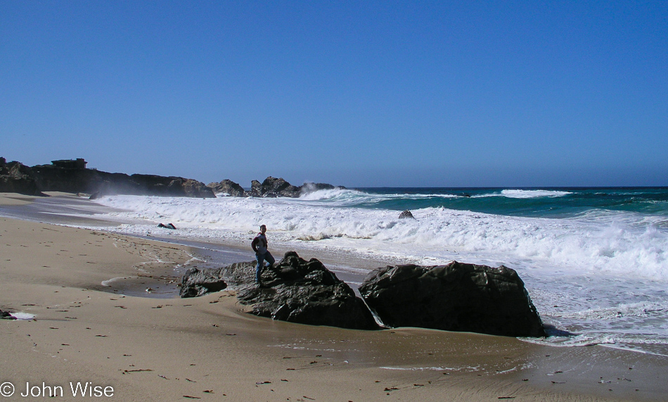 Caroline Wise at Garrapata Beach in Big Sur, California