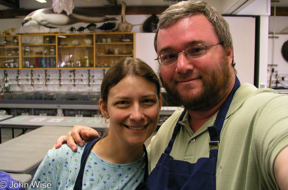 Caroline Wise and John Wise at the Monterey Bay Aquarium in Monterey, California