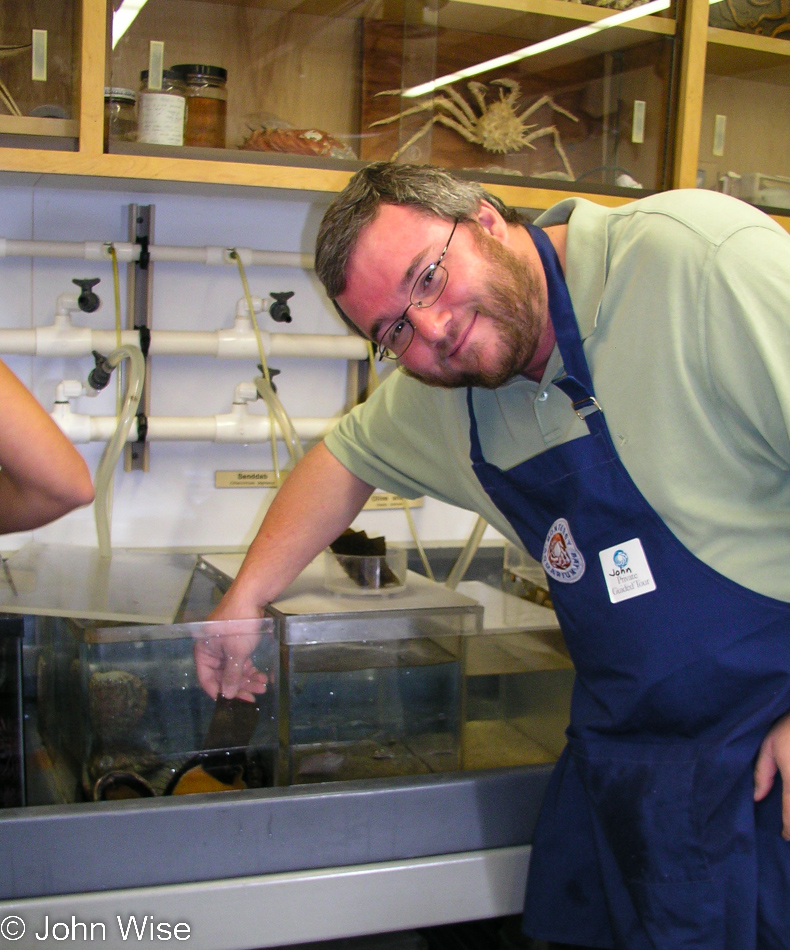 John Wise at the Monterey Bay Aquarium in Monterey, California