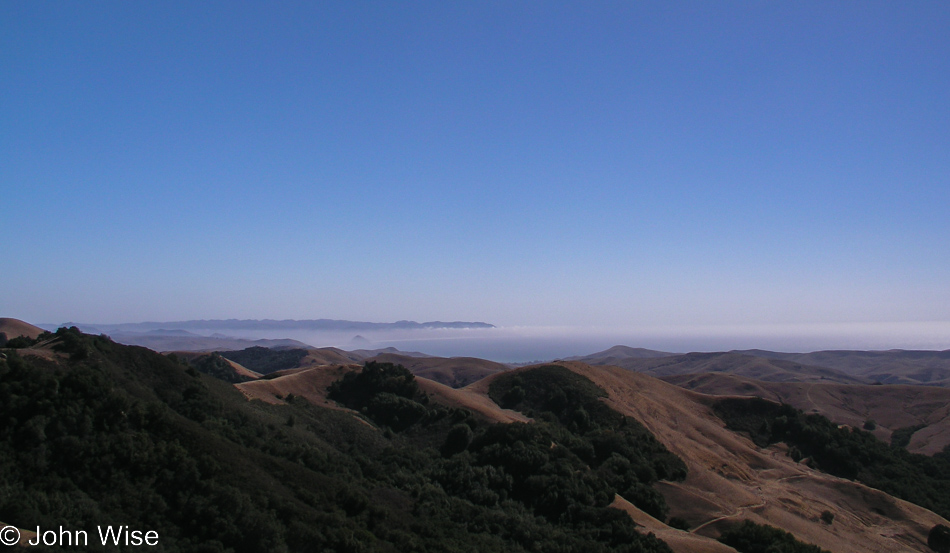 Looking at the Pacific Ocean from Highway 46 out of Cambria, California