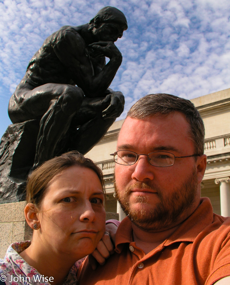 Caroline Wise and John Wise at the Legion of Honor Museum in San Francisco, California