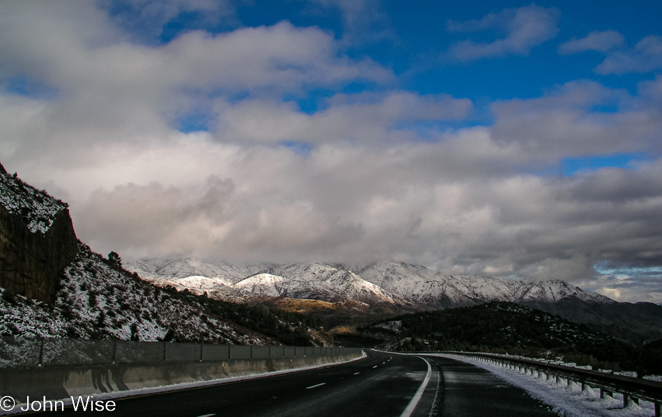 The road to Payson, Arizona about 60 miles north of Phoenix