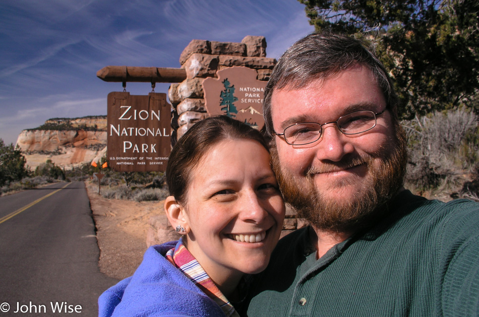 Caroline Wise and John Wise in Zion National Park in Utah