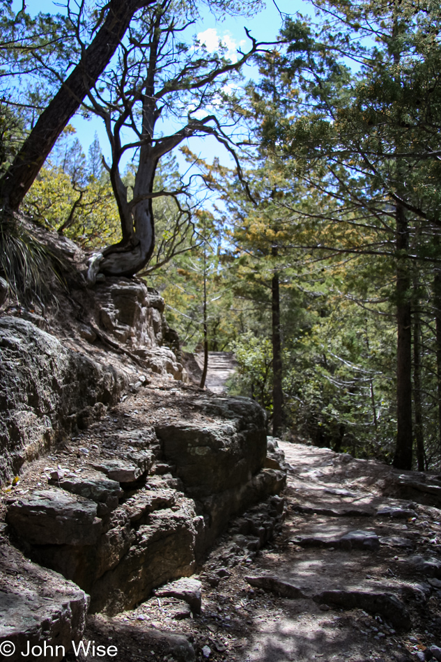The trail to Heart of Rocks in Chiricahua National Monument south of Willcox, Arizona