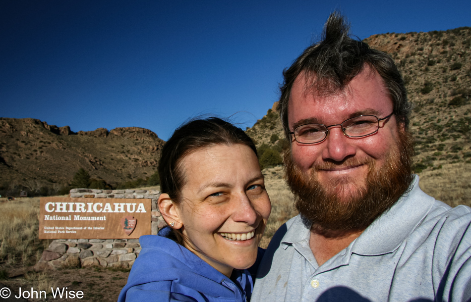 Caroline Wise and John Wise at Chiricahua National Monument in Arizona