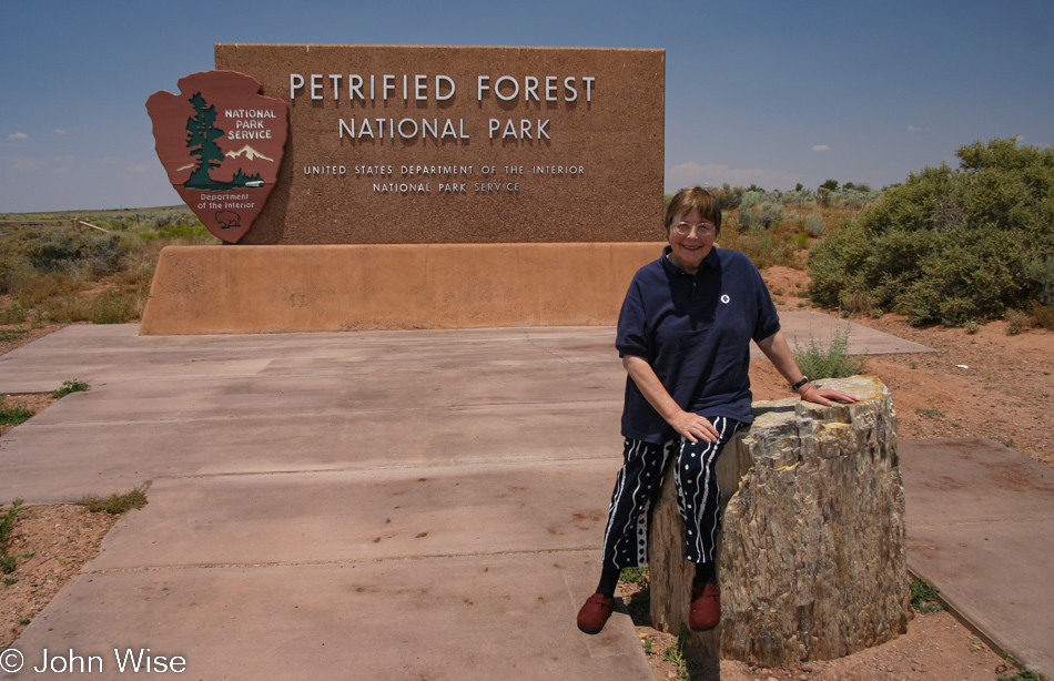 Jutta Engelhardt at Petrified Forest National Park in Arizona